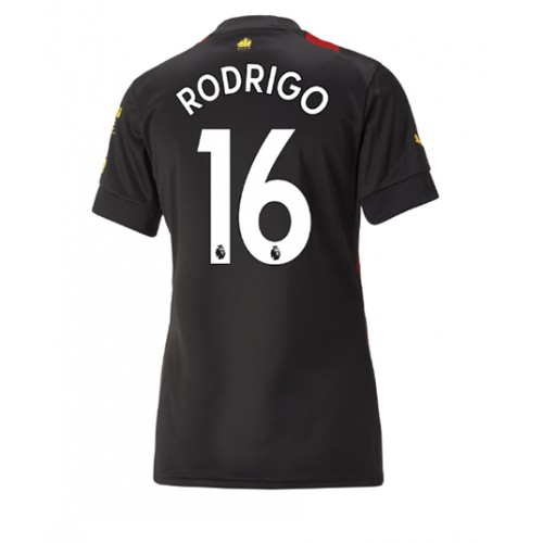 Fotbalové Dres Manchester City Rodri Hernandez #16 Dámské Venkovní 2022-23 Krátký Rukáv
